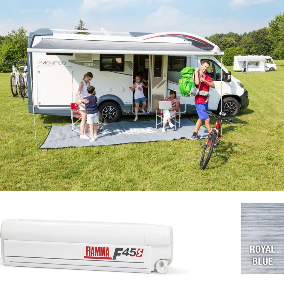 Fiamma Deep Black F45S 260cm Awning – Royal Grey Fabric