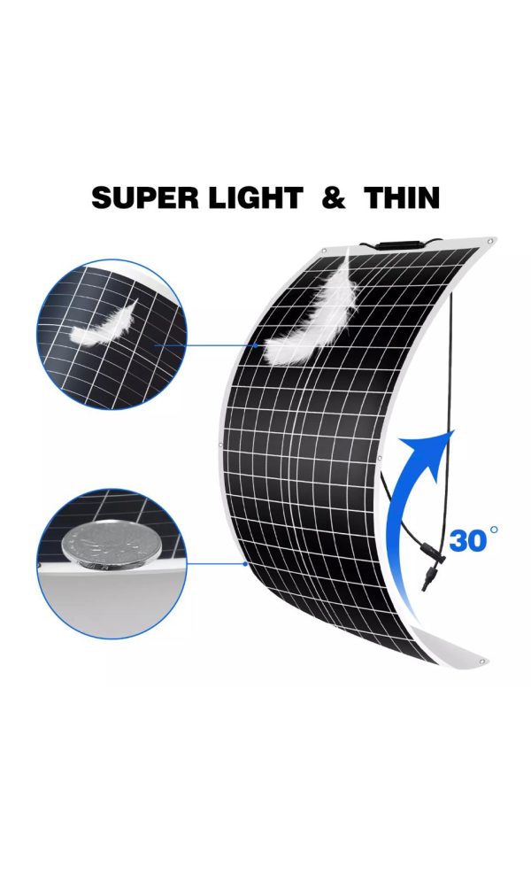 160W Ultralight Semi-Flexible Solar Panel Kit - Image 4