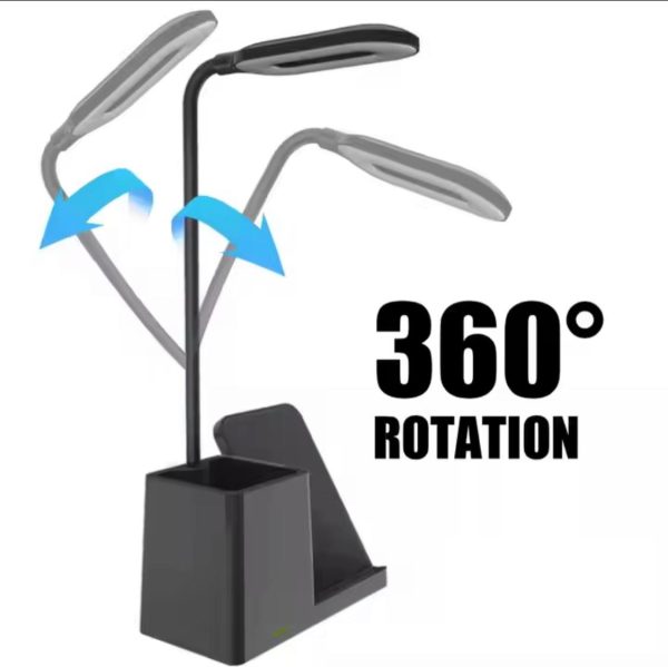 3 in 1 Wireless Charger with Table Lamp and Pen Holder 15W - Image 4