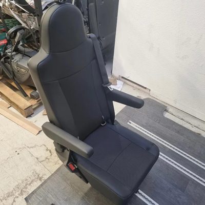 Mobiframe Single Taxi Seat on Rails with Seat Belt and Isofix