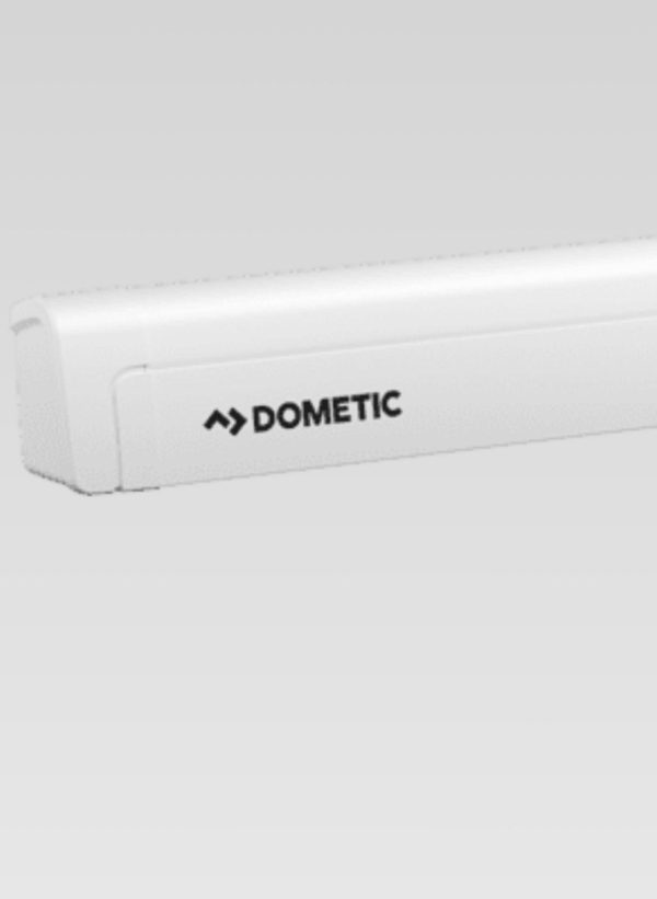 DOMETIC PW 110 AWNING 2.6 M WHITE & BLACK CASE GREY WAVE FABRIC - Image 2