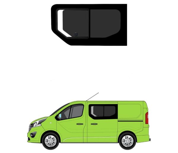 Trafic Talento Vivaro Passenger Side Tinted Sliding Opening Window 2014 - 2019 - Image 2