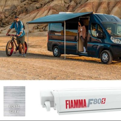 Fiamma Polar White F80S 320 Campervan Awning – Royal Grey
